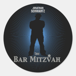 Étoile de cinéma Bar Mitzvah Sticker Black Navy Bl