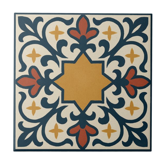 Étoile de Cordoue – Dessin de carreau classique ma (Devant)