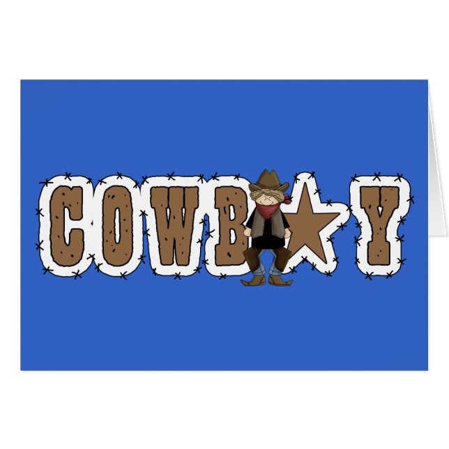 Étoile de cowboy - intérieur occidental de blanc (Devant horizontal)