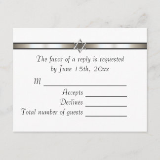 Étoile de David de couleur RSVP