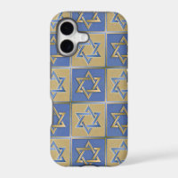 Étoile de David Judaica Métal Or Bleu