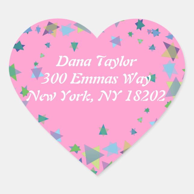 Étoile de David Juif RETOUR ADRESSE Sticker Étique (Devant)