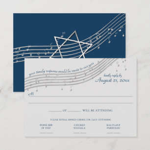 Étoile de David Mitzvah RSVP  Invitation musicale