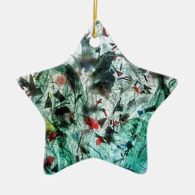 Etoile de décoration bleu lisse, décoration étoile (Devant)