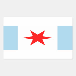 Étoile de drapeau de Chicago et autocollants de