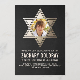 Étoile de feuille d'or de Faux des invitations