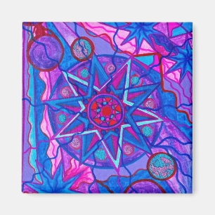 "Étoile de joie" aimant carré de 2 pouces