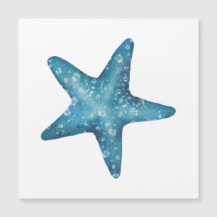 Étoile de mer bleue aquarelle nautique