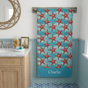 Étoile de mer côtière bleu aqua