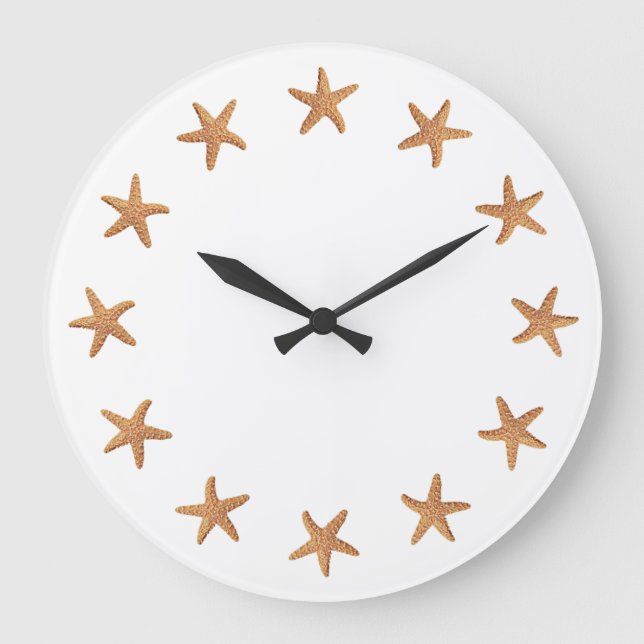 Étoile de mer en sucre, Horloge à fond blanc (Recto)