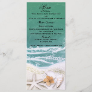Étoile de mer sur la plage Menu de l'eau de mer sa