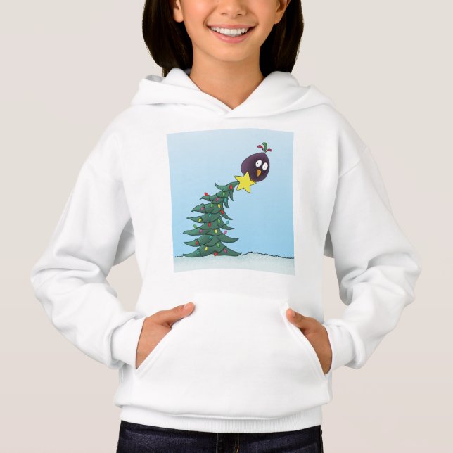 Étoile de Noël arbre oiseau de dessin animé (Devant)