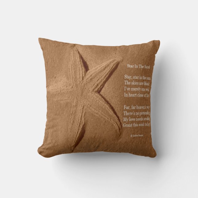 Étoile De Poème coussin Dans Le Sable Par Ladee Ba (Recto)