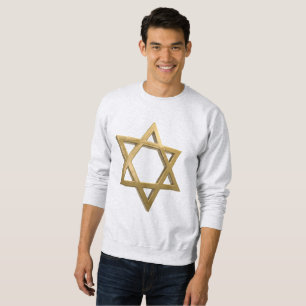 étoile d'or chanoukkah de david mens sweatshirt
