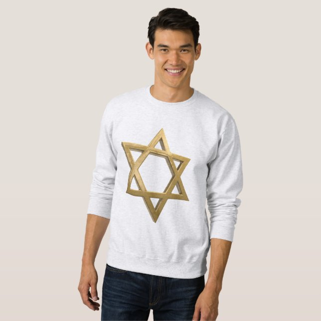 étoile d'or chanoukkah de david mens sweatshirt (Devant entier)