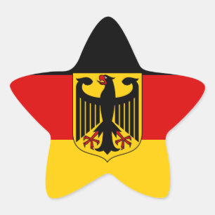 Étoile Drapeau allemand avec Crest Sticker (étoile)