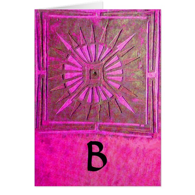 ÉTOILE DU MATIN Rose, Fuchsia Noir, Monogramme (Devant)