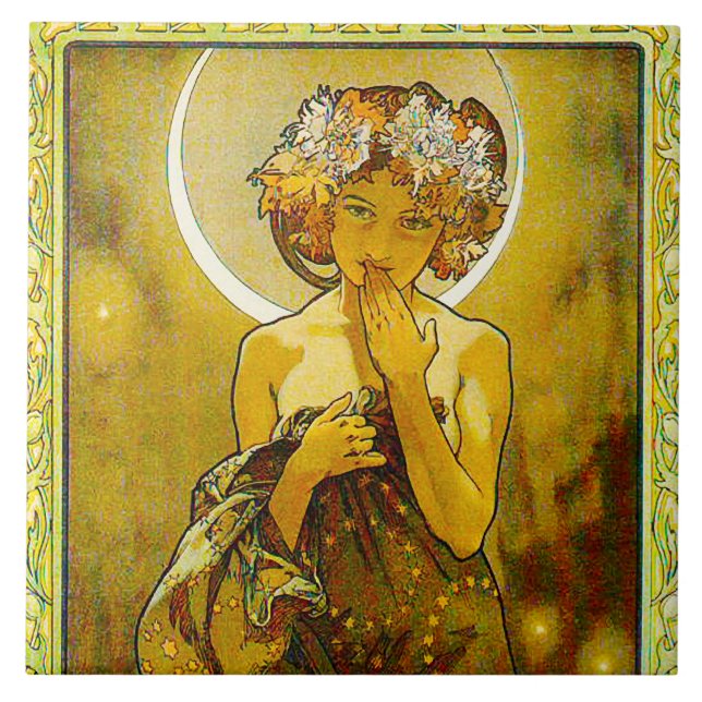 Étoile du soir - grand carreau de céramique (Devant)