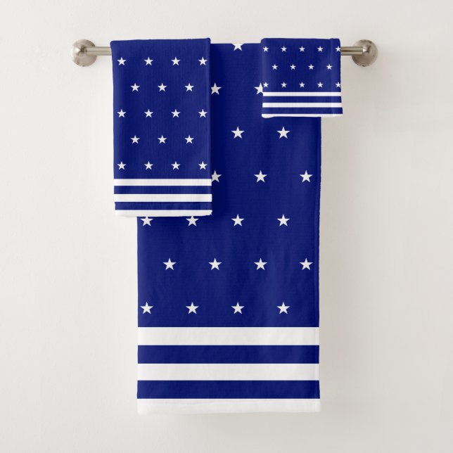 Étoile Élégante Bleu et Blanc (En situation)