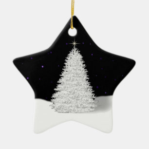 Étoile En Céramique Arbre de Noël Ornement commémoratif de Noël