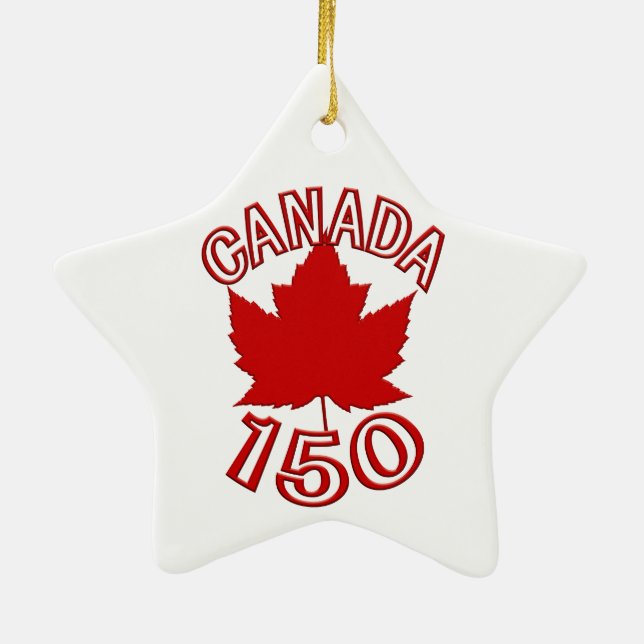 Étoile En Céramique Canada 150 Ornement Personnalisé Canada Souvenirs (Dos)
