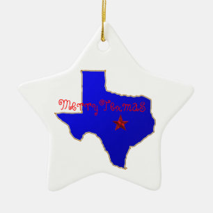 Étoile En Céramique Joyeux ornement de Texmas
