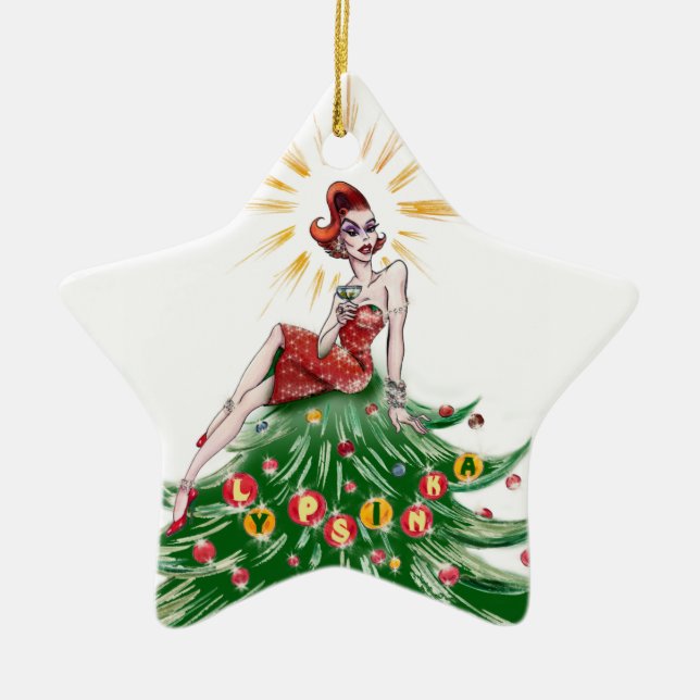 Étoile En Céramique Ornement (Devant)