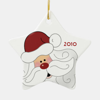 Étoile En Céramique Ornement d'arbre de Noël de St NICK du PÈRE NOËL