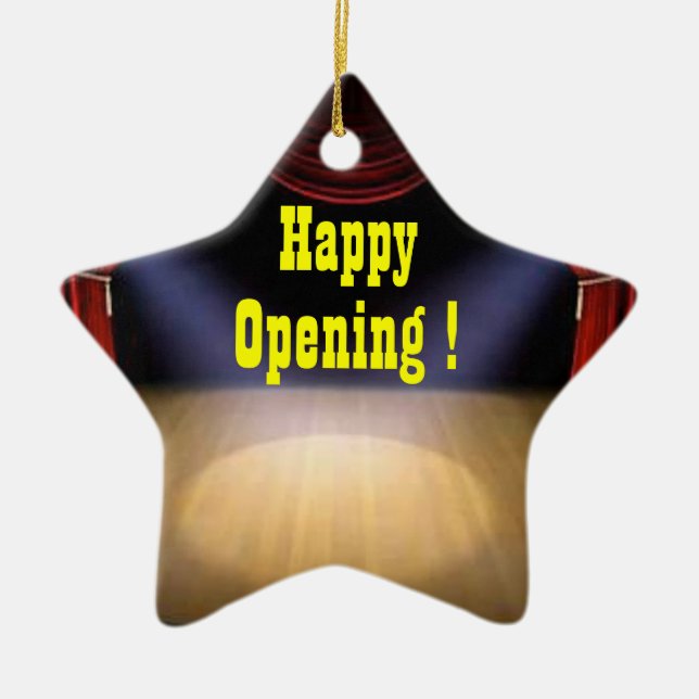 Étoile En Céramique Ornement de cadeau de première (Devant)
