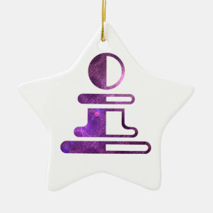 Étoile En Céramique Ornement de gage d'échecs
