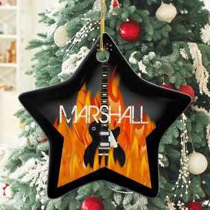 Étoile En Céramique Ornement de Rock Star Personnalisé