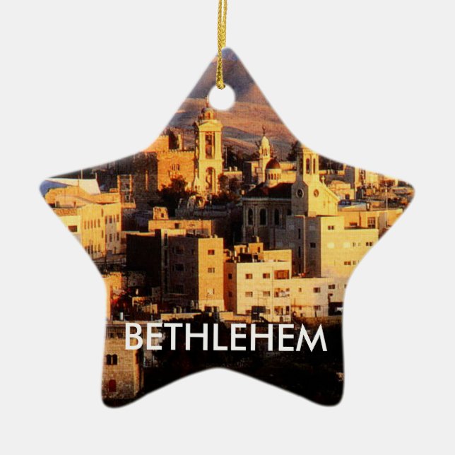 Étoile En Céramique Ornement d'étoile de Bethlehem (Devant)