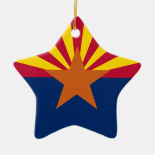 Étoile En Céramique Ornement d'étoile de drapeau de l'Arizona