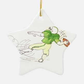 Étoile En Céramique Ornement du football de stratège