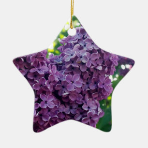Étoile En Céramique Ornement pourpre de lilas