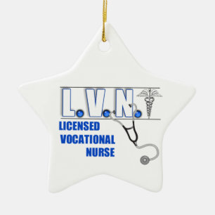 ÉTOILE EN CÉRAMIQUE ORNEMENT PROFESSIONNEL DE NOËL D'INFIRMIÈRE