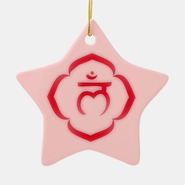 Étoile En Céramique Ornement Root Chakra (Devant)