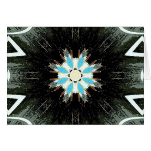 étoile en plumes bleues