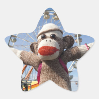 Étoile Ernie le Sock Monkey Star Sticker