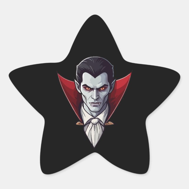 Étoile 🦇 gothique Vampire Sticker noir 🖤 🎃 (Devant)