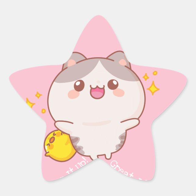 Étoile Grand Job Kawaii Star Sticker (Devant)