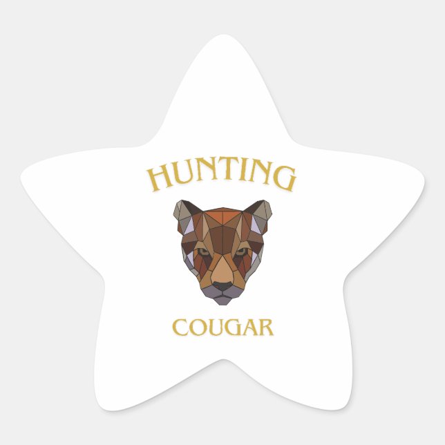 Étoile hunting cougar sticker (Devant)