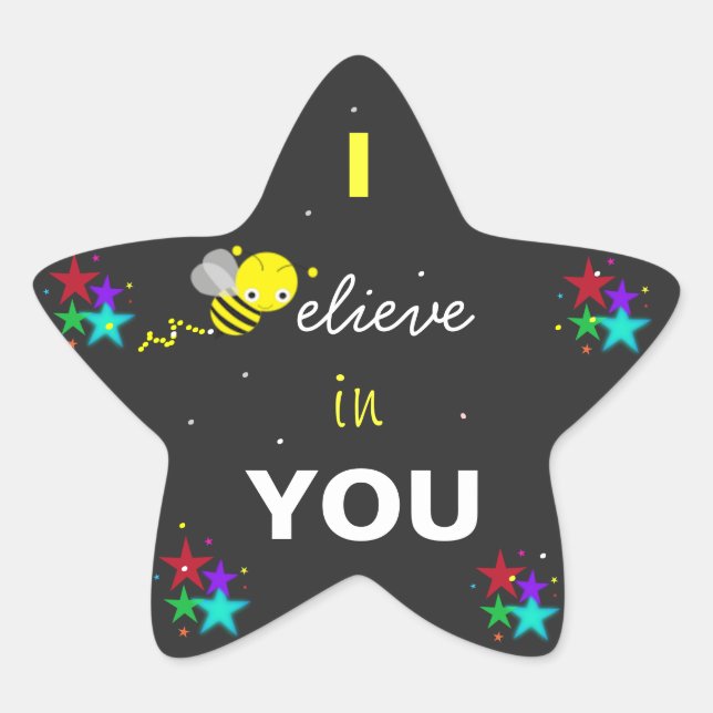Étoile Je crois en toi Star Sticker (Devant)