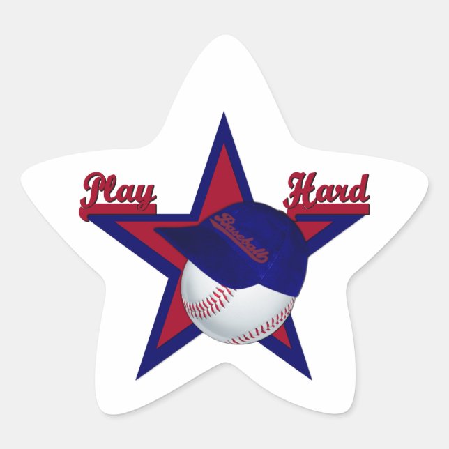 Étoile Jouer Softball dur et Sticker Casquette Star (Devant)