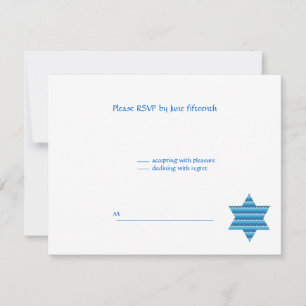 Étoile juive David Twins B. Nai Bnai Mitzvah RSVP