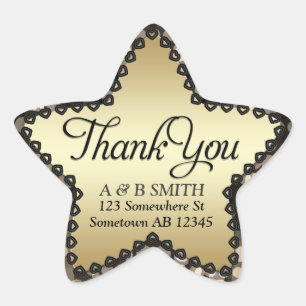Étoile Merci - Sticker Gold Star