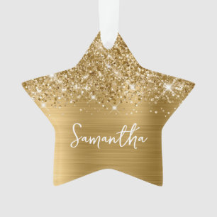 Étoile Nom Pailletée Dorée Glamour