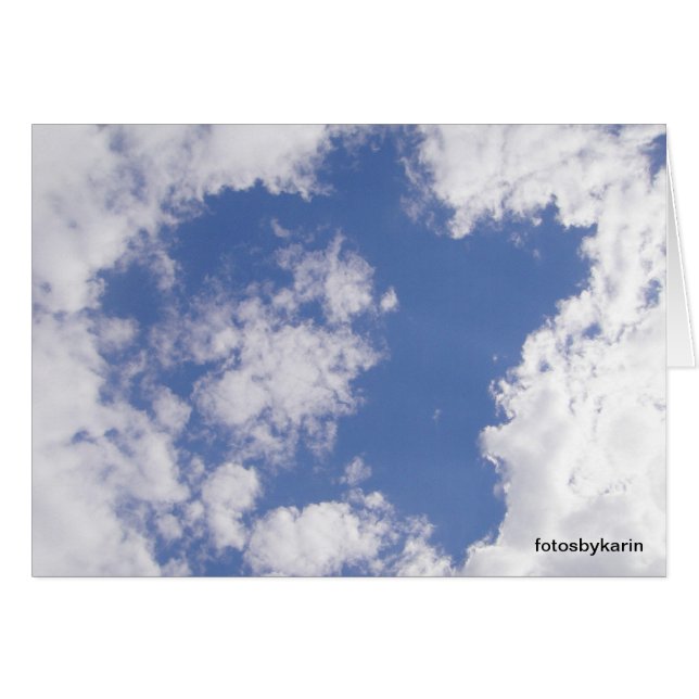 Étoile nuageuse, carte: be the star of your life (Devant horizontal)
