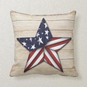 Étoile primitive sur bois, oreiller à lancer Ameri
