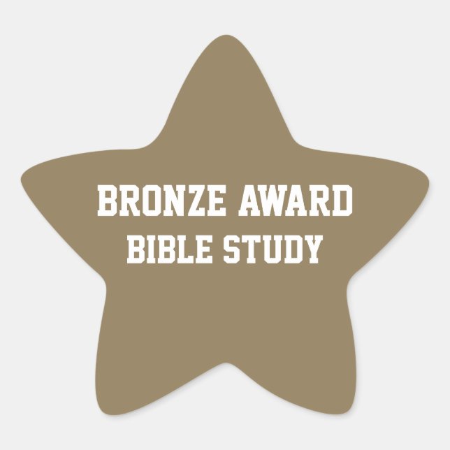 Étoile Prix BRONZE Bible étude Sticker (Devant)